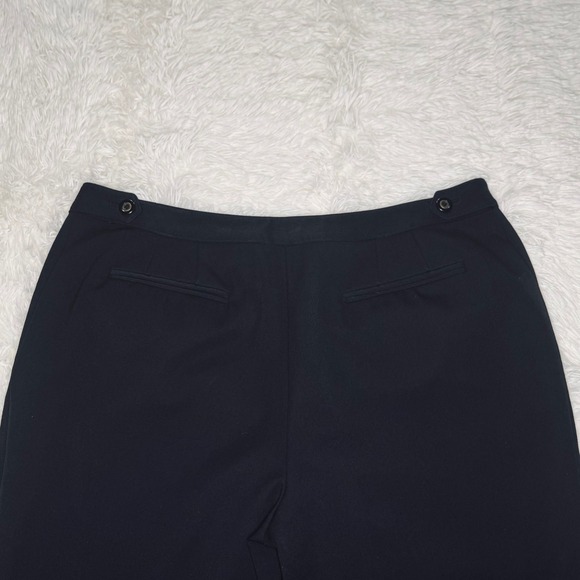 ST JOHN SPORT Black Wide Leg Dress Pants Women Size 16 Button Detail on Waist. - Picture 5 of 10